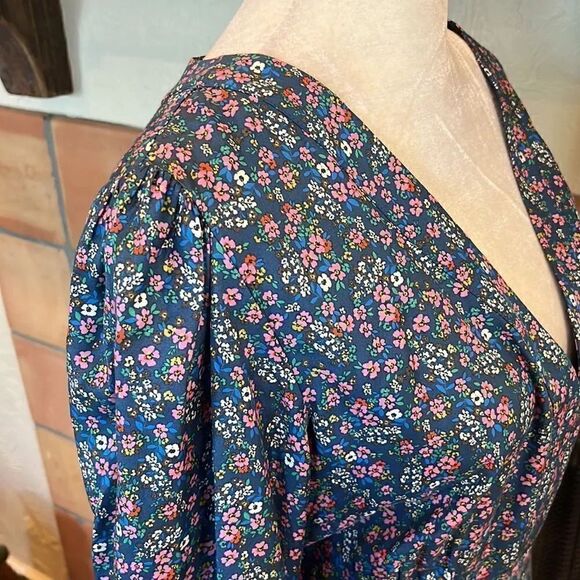 Boden Iris Midi Dress Galaxy Blue, Pretty Floral, 10L! - Picture 4 of 12